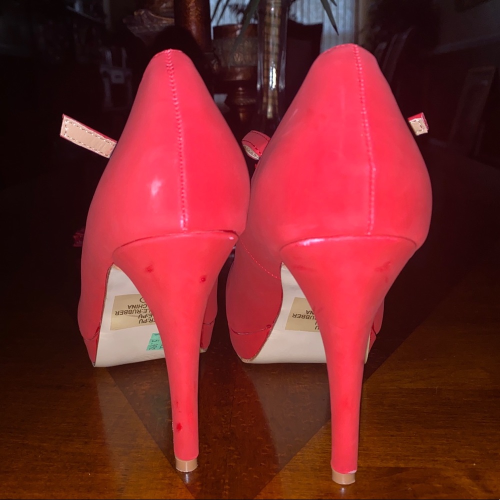 Red Suede Pumps